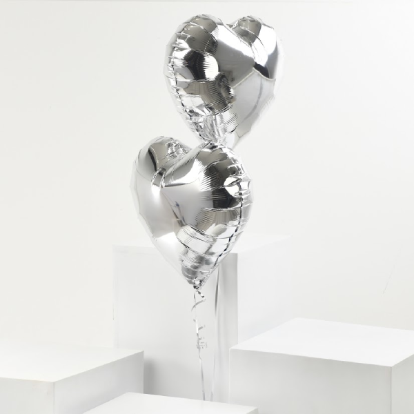 Silver Heart (2) - Balloons