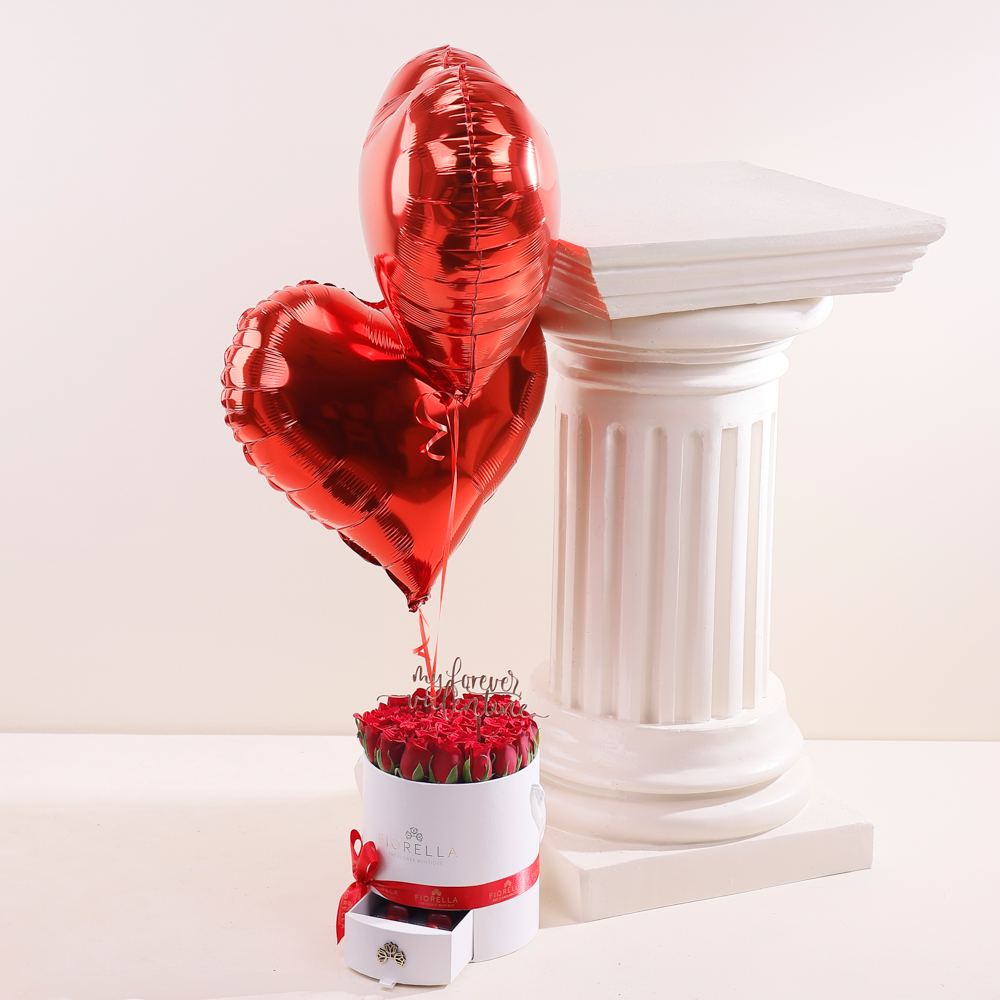  VALENTINE ROUND BOX WITH BALLOON