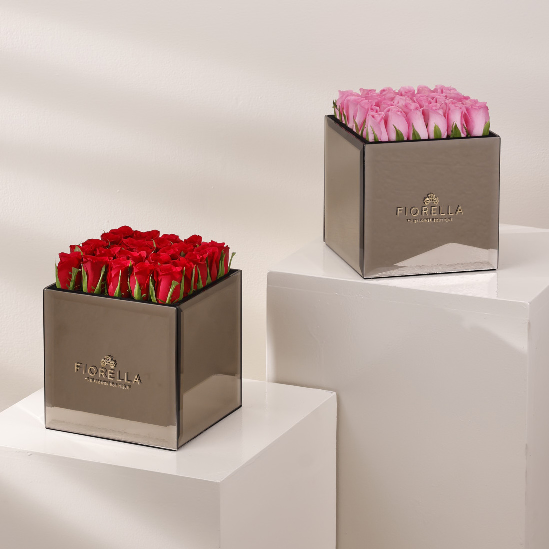 GLASS CUBE - ROSE