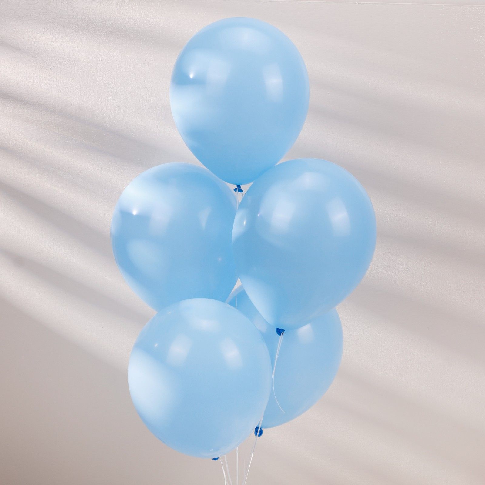 5 Baby Blue Helium Balloons