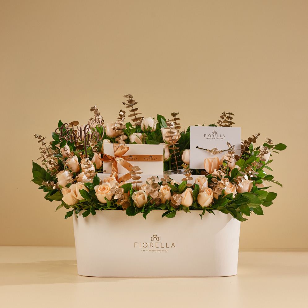  RAKHI FLORAL FIREWORKS - PEACH