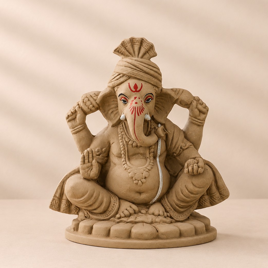 Eco-Friendly Ganpati Idol (6 Inch)