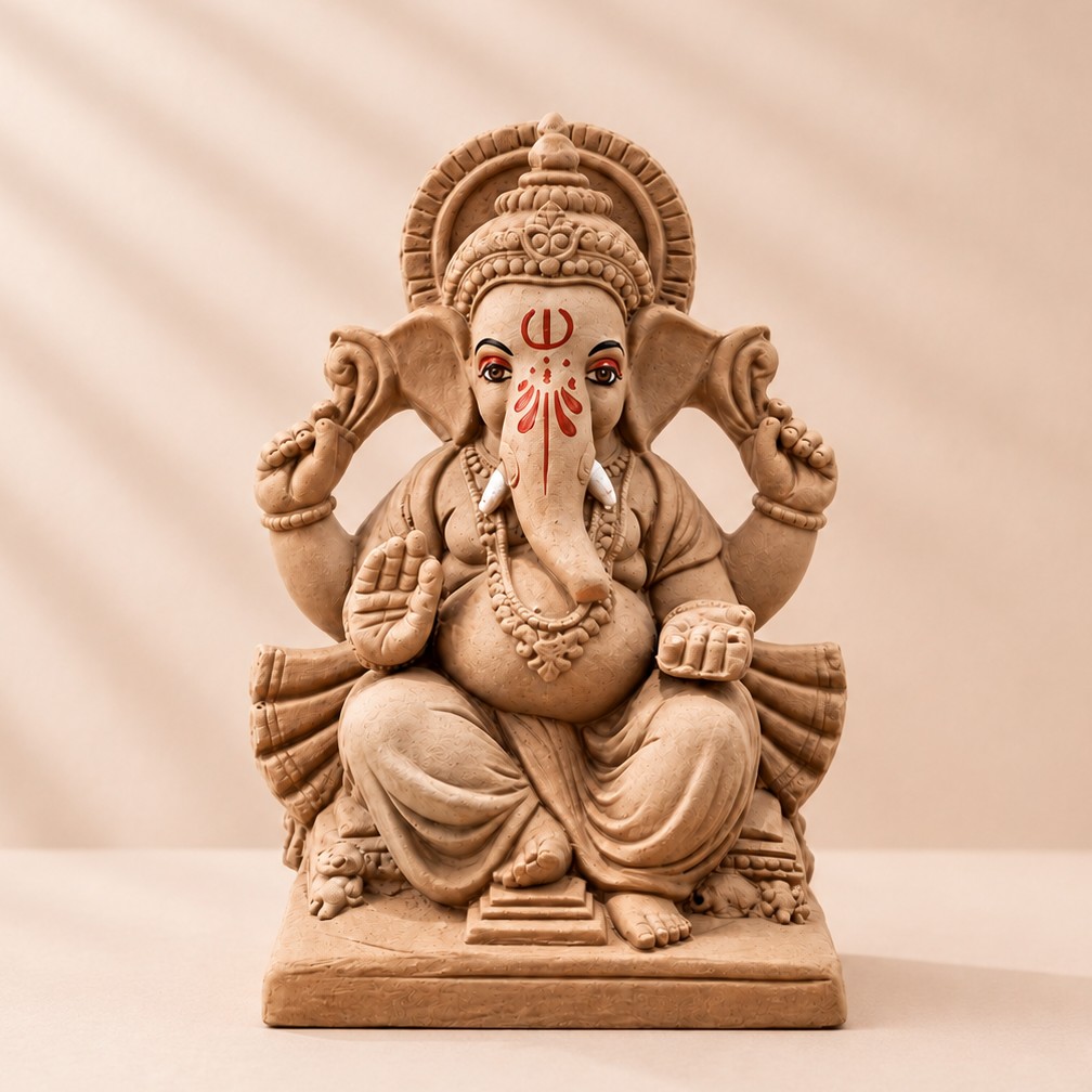 Eco-Friendly Ganpati Idol (8 Inch)